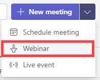 New Meetings - Webinar